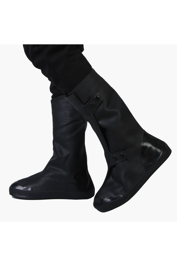 1 Pair Boot Overshoes with -Resistant Rubber Sole for Outdoor