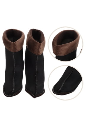 1Pair Thermal Boot Liners Black Cushioned Design for Cold Weather Outdoor Use