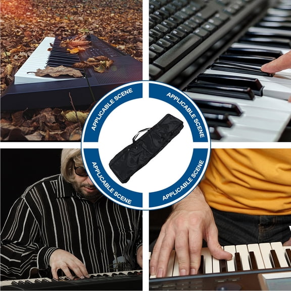 HAMPPLIES 1Pc Black 88 Key Keyboard Cover with Breathable Fabric for Sunlight Protection