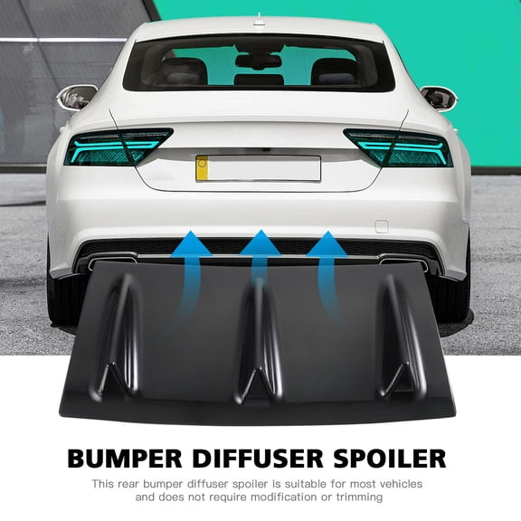 HAMPPLIES Universal Car Rear Spoiler 1Pc Black ABS Material for Easy Installation and Vehicle Styling Upgrade