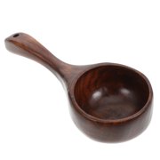 HAMPPLIES Multipurpose Brown Nanmu Kitchen Spoon - Sturdy and Comfortable
