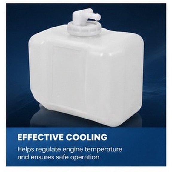 HAMPPLIES 1Pc Car Overflow Tank Replacement White Plastic Vehicle Coolant Sub-Tank Accessory