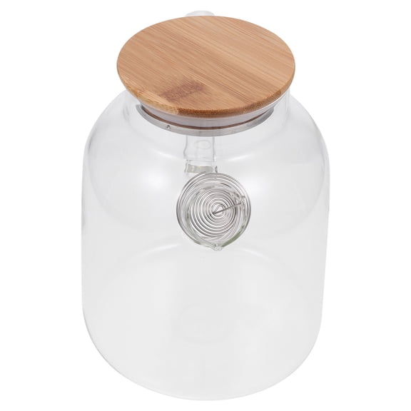 HAMPPLIES 1Pc Large Capacity Transparent Glass Pitcher for Water Tea and Juice
