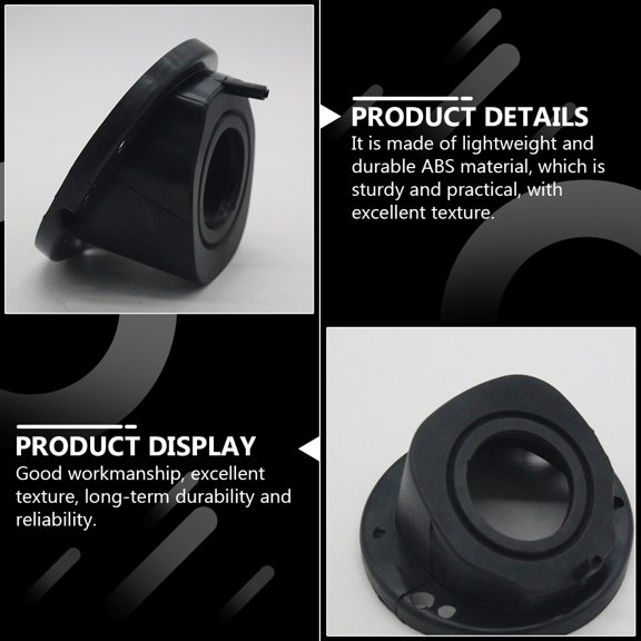 HAMPPLIES 1Pc Oil Tank Cover Insert Black ABS Material Durable Car Fuel Flap Protector