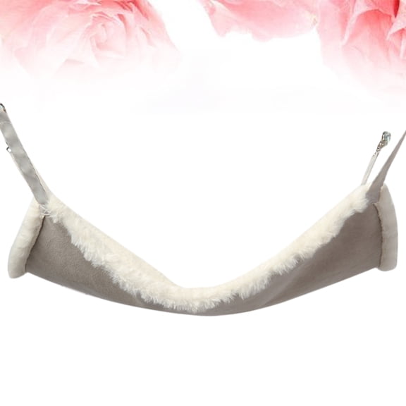 HAMPPLIES 1Pc Pet Hammock White Hanging Sleeping Bed with Metal Buckle for Safe Connection