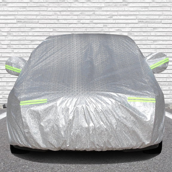 HAMPPLIES Plated SUV Car Cover with Side Access Zipper, Weather Resistant Outdoor for Parking