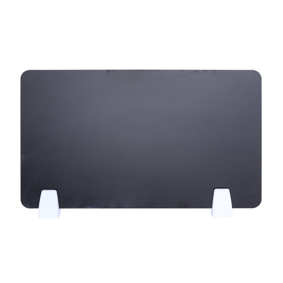 HAMPPLIES 1Pc Premium Acrylic Office Partition Board Black Desktop Baffle for Workspace