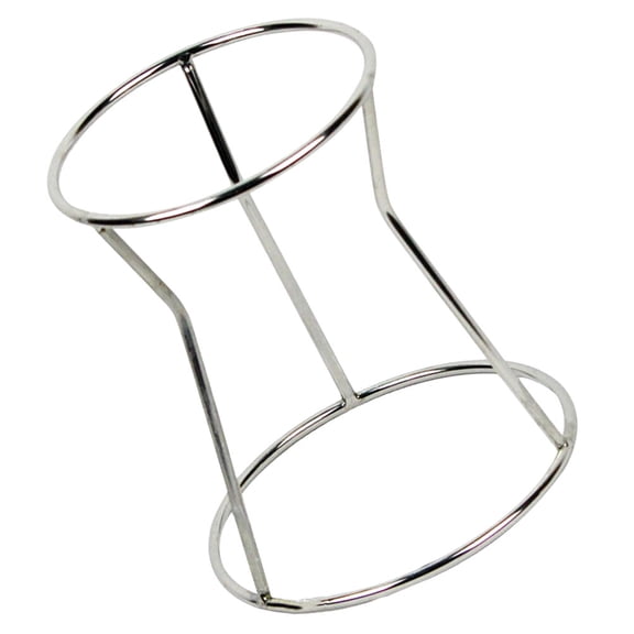 HAMPPLIES Plated Silver Stainless Steel Funnel Stand Stable Design for Baking and Cooking