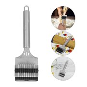 HAMPPLIES Manual Noodle Slicer Stainless Steel Blade White Plastic Handle for Cooking