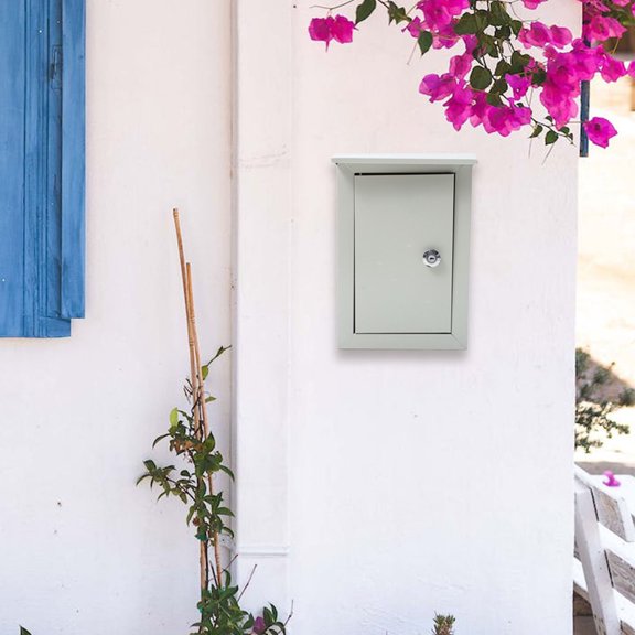 HAMPPLIES 1Pcs Beige Aluminum Waterproof Electrical Box for Outdoor Electrical Equipment 11.8X7.9X6.3in