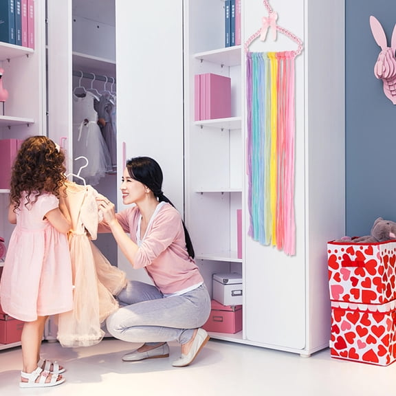 HAMPPLIES Multipurpose Hair Bow Organizer Multi-colored Cloth 1Pcs Bedroom Use