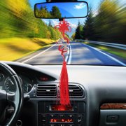 HAMPPLIES 1Pcs Chinese New Year Tassel Shape Good Luck Charm for Car Owners 11.3x1.7x0.6in