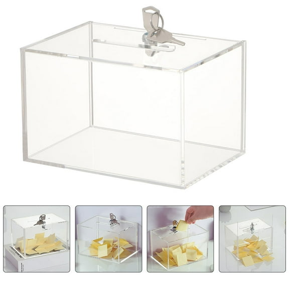 HAMPPLIES 1Pcs Clear Window Mailbox for Complaint Letter Storage in Fundraising