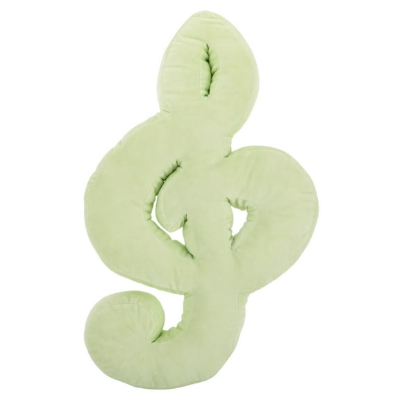 HAMPPLIES 1Pcs Couch Throw Pillows Musical Note Shape Light Green Plush for Relaxation