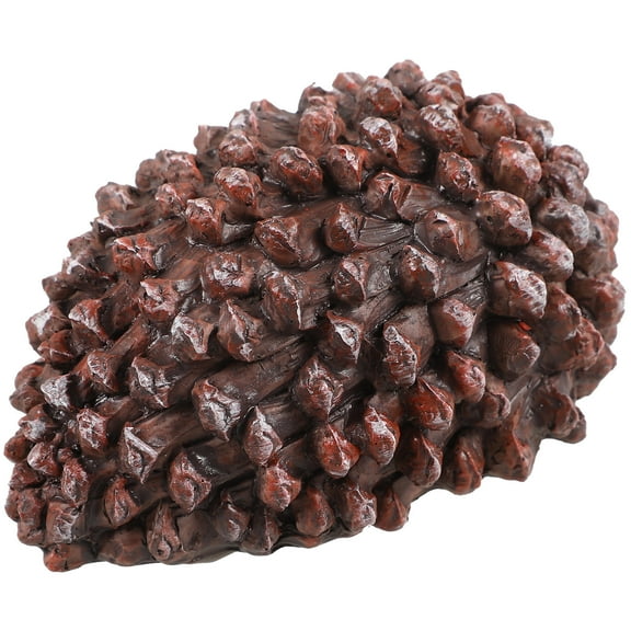 HAMPPLIES 1Pcs Creative Hidden Storage Box Pine Cone Shaped Key Hider for Garden and Yard Use Brown 4.1X2.8X2.0In