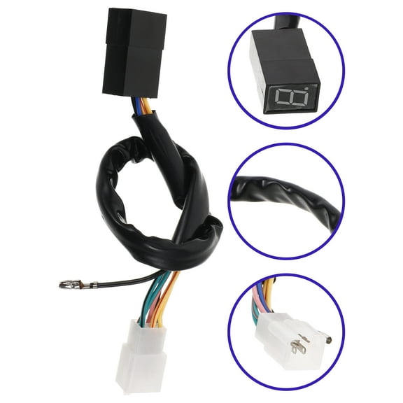 HAMPPLIES 1Pcs Dash Cam Compatible Gear Indicator for Motorcycle 13.76X0.79X0.59in