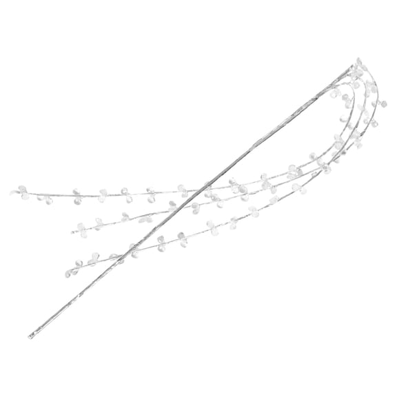 HAMPPLIES 1Pcs Faux Willow Decoration Silver Winter Wedding Decor 52.00X15.00X3.00Cm