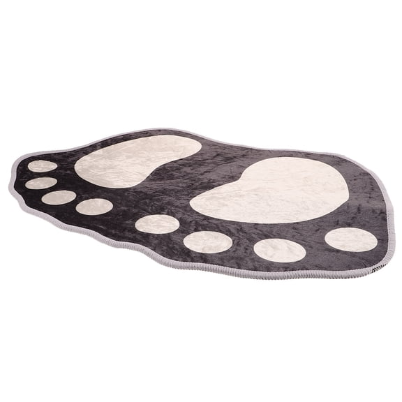 HAMPPLIES Comfortable Grey Bath Mat with Soft Fiber Material and Secure Anti Skid Backing