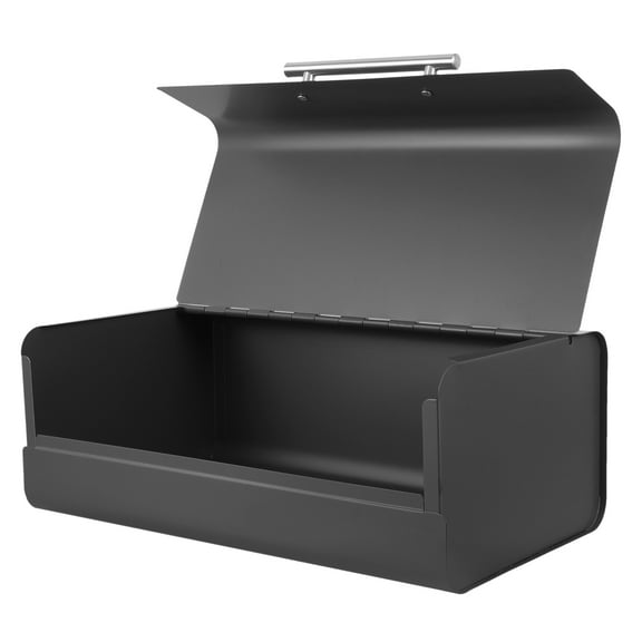 HAMPPLIES Bread Loaf Container Metal Bread Box Gray 1Pcs Kitchen Organization