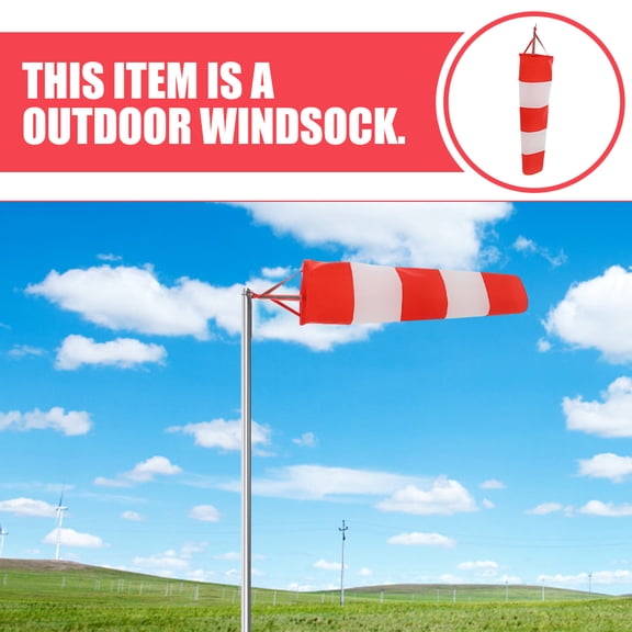 HAMPPLIES Patio Garden Windsock Cone Shape Decorative Weather Monitoring 1Pack 23.6x7.1x7.1in