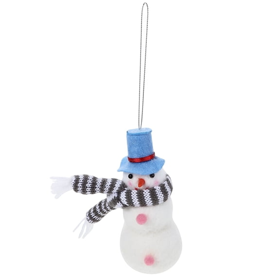 HAMPPLIES 1Pcs Snowman Hanging Ornament Multi-Colored Felt Cute Design Christmas Tree Decoration 13.0X5.5X5.5In