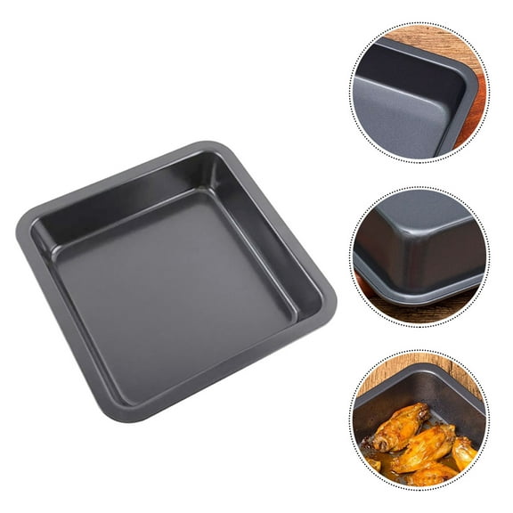 HAMPPLIES 1Pcs Square Baking Pans Non-stick Carbon Steel Even Heating For Home Cooks And Restaurants 22.50X22.50X4.50Cm