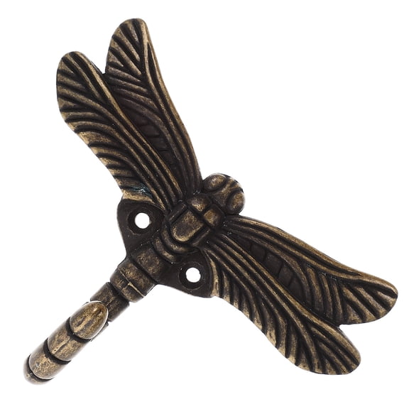 HAMPPLIES Dragonfly Hook Wall Hanging Hook Dark Brown Zinc Alloy 1Pack