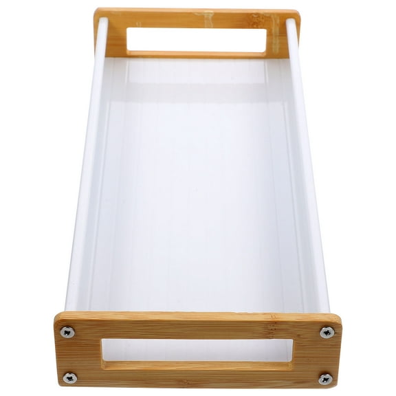 HAMPPLIES 1Pcs Vanity Tray Bathroom Vanity Decor White Aluminum Alloy Craftsmanship For Hotel Use