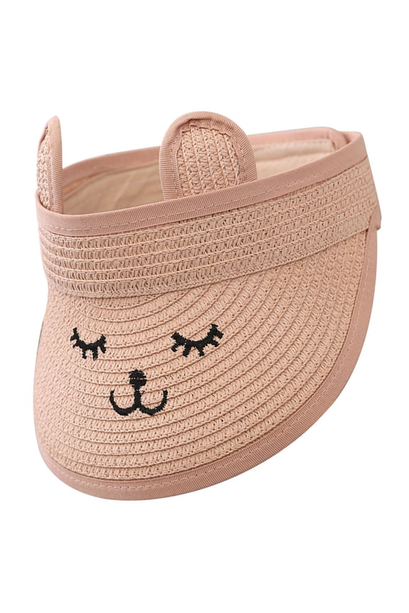 1Pcs Wide Brim Sun Visor Hat Pink for Women Sun Protection Friends Gathering