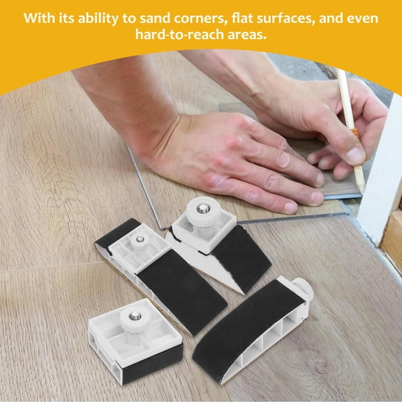 HAMPPLIES 1Set Block Sander with Burnishing Tool for Wood Metal and Plastic Efficient Sanding Action
