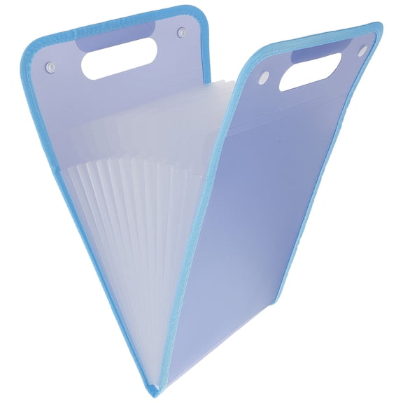 HAMPPLIES 1Set Blue Portable File Folder for Documents with Feature