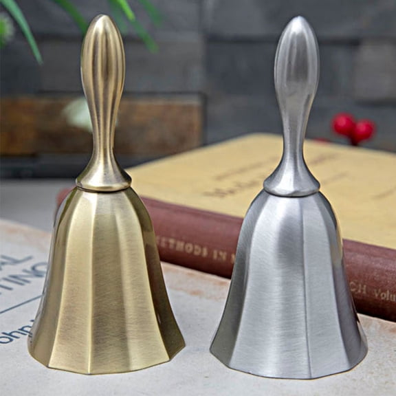 HAMPPLIES Zinc Alloy Kitchen Counter Bell - Handheld Pantry Service Bell for Attention, 1 Piece