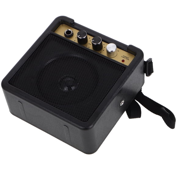 HAMPPLIES Compact Black Tube Guitar Amplifier - Portable for Electric and Bass Guitar Players, 1 Set