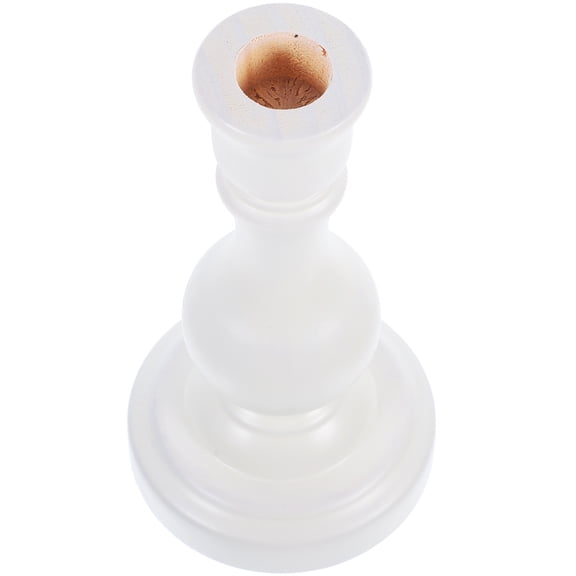 HAMPPLIES 1Set Desktop Wooden Candlestick Holder for Home and Wedding Decor 11.8x3.3in