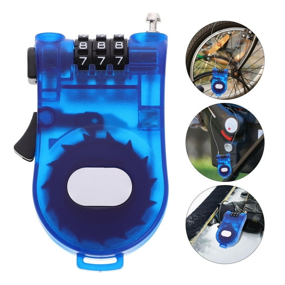 HAMPPLIES Security Bike Lock Compact Blue 1Pcs for Bicycle and Scooter Protection