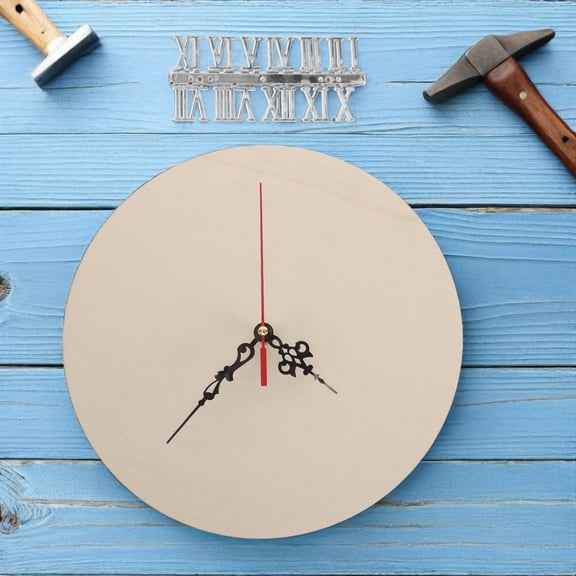HAMPPLIES 1Set Multi Color Wooden Wall Clock Face Kit for DIY Home Office Decoration