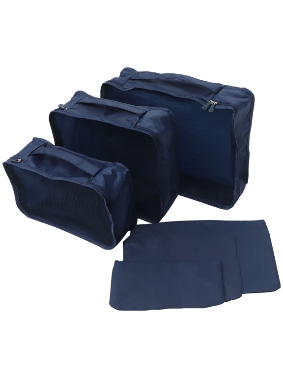 Large Capacity Navy Storage Organizer for Clothes and Blankets 1Set