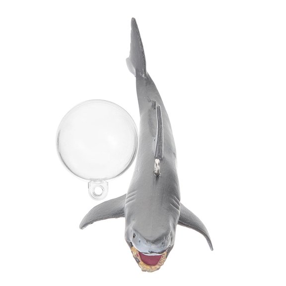 HAMPPLIES 1Set PVC Floating Shark Decoration for Aquarium Fish Tank with Adjustable Hanging Rope