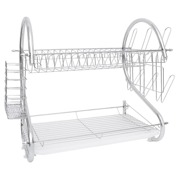HAMPPLIES Plated Dish Storage Organizer Set with Plastic Base and Quick Ventilation Design for Kitchen