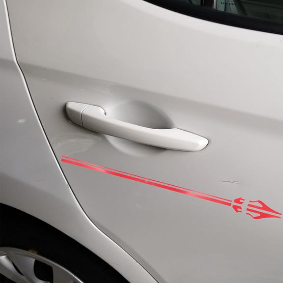 HAMPPLIES 1Set Red Car Tape for Bumper Easy Apply Self Adhesive Pinstripe Car Body Decal