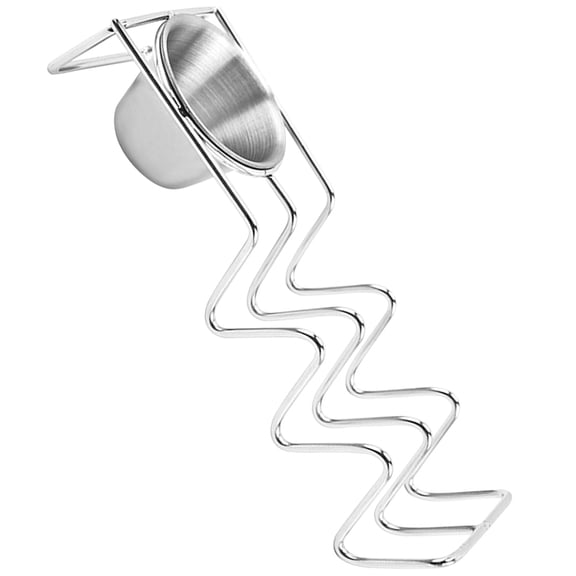 HAMPPLIES Party Use Stainless Steel Taco Holder Silver 1Pack