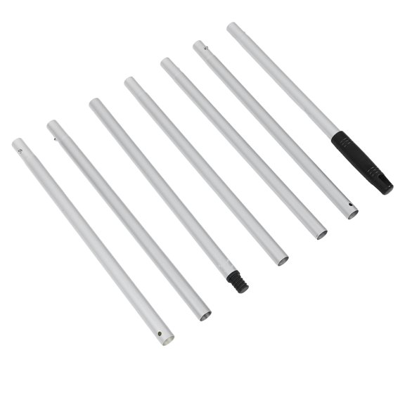 HAMPPLIES 1Set Versatile Plated Silver Light Bulb Changer Pole with Adjustable Length for Home Use