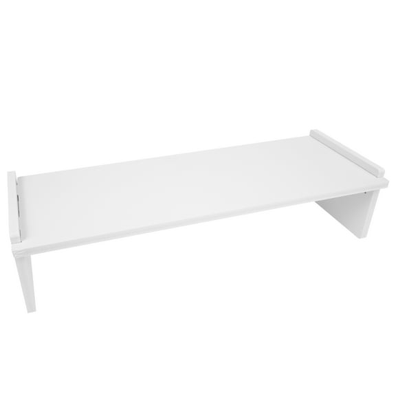 HAMPPLIES 1Set White Wooden Computer Heighten Rack for Home Office 50.00X19.00X11.60in