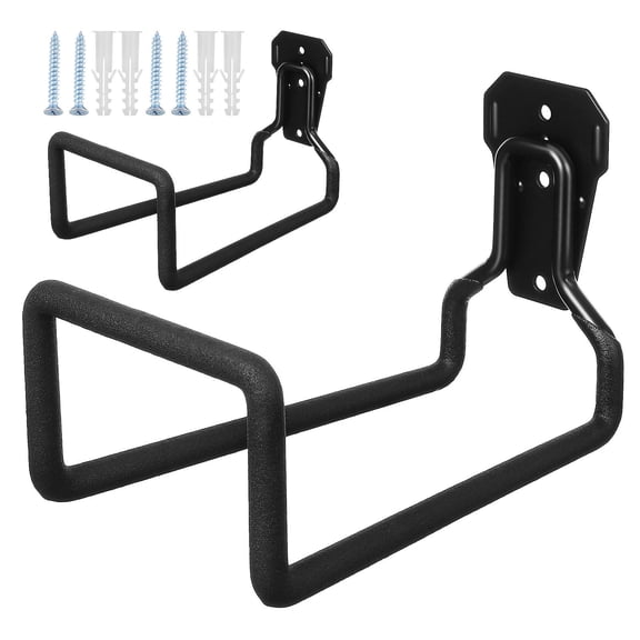 HAMPPLIES 2 Pcs Black Hooks For Extension Cords Heavy Duty Metal Tool Hangers For Storage