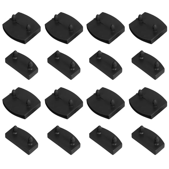 HAMPPLIES 20 Single Head Covers Bed Slat Replacement End Caps Plastic Black Standard Design