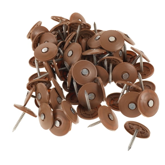 HAMPPLIES 200Pcs Heavy Duty Roofing Nails with Plastic Caps for Insulation Foam Board and Felt