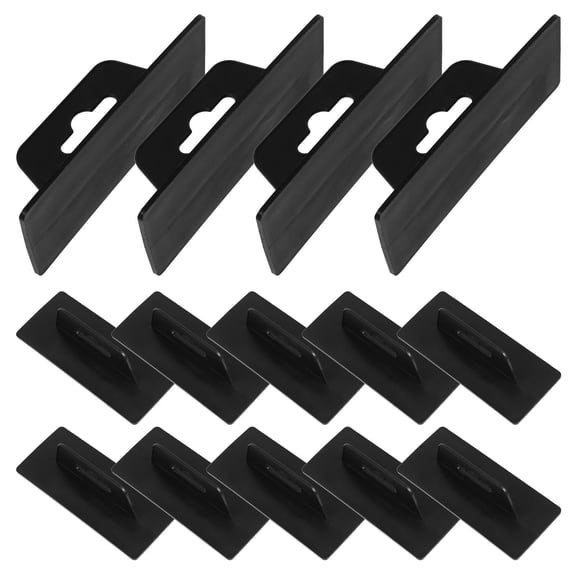 HAMPPLIES 20Pcs Easy Install Black Plastic Peg Hangers for Retail Display and Product Organization