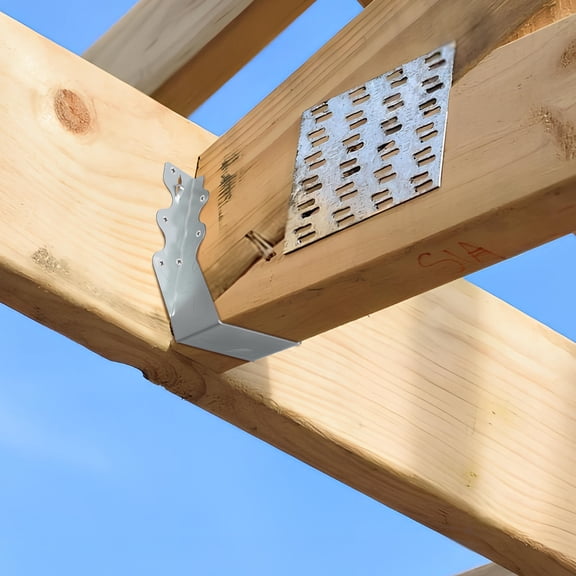 HAMPPLIES 20Pcs Hurricane Ties Brackets for Shed with Weather Resistant Galvanized Steel Construction