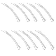 HAMPPLIES 20-Pack Rhinestone Hair Clips Sparkling Single Row Crystal Bobby Pins Elegant Hair Accessories