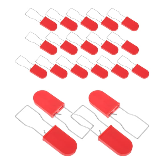 HAMPPLIES 20Pcs Sturdy Plastic Security Padlocks with Metal Wire Lock for Sample Display and Storage